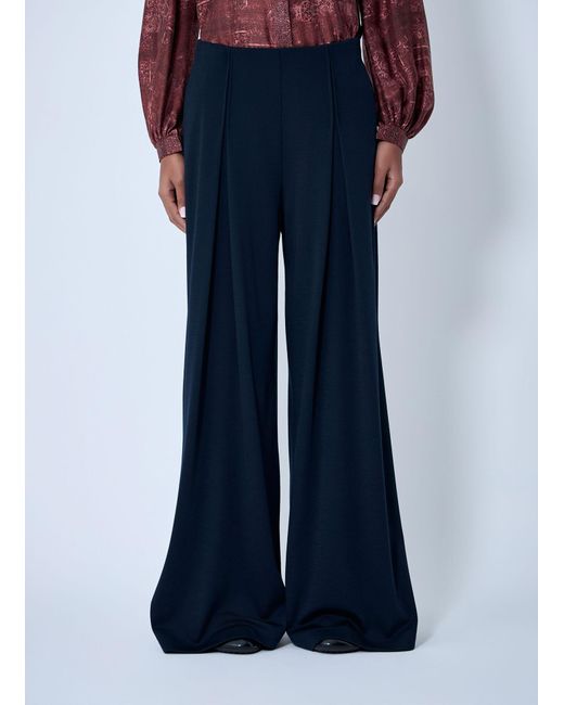 Max Mara Blue Wool Pants
