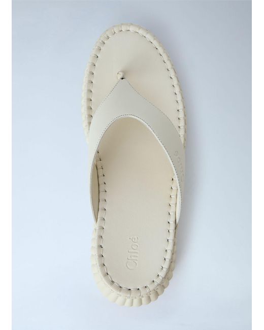 Chloé Blue Nama Wedge Sandals