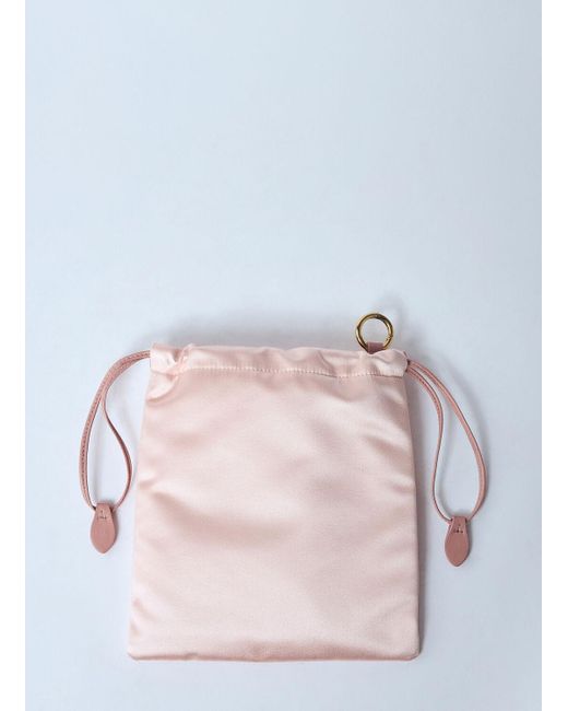 Miu Miu Pink Satin Pouch