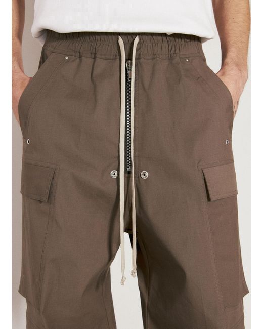 Rick Owens Brown Cargobelas Drawstring Pants for men