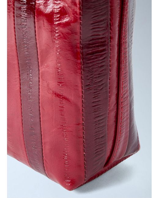 Dries Van Noten Red Striped Handle Handbag