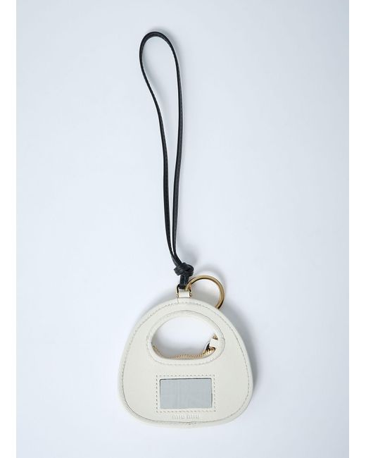 Miu Miu Blue Wander Leather Keyring
