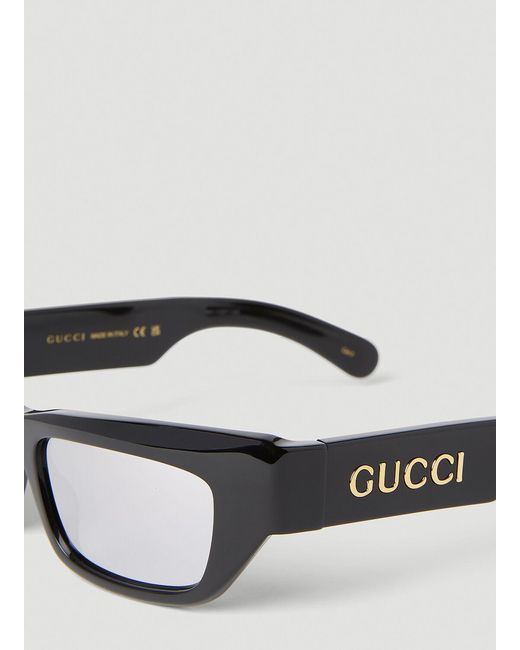 Gucci Black Rectangular Sunglasses for men