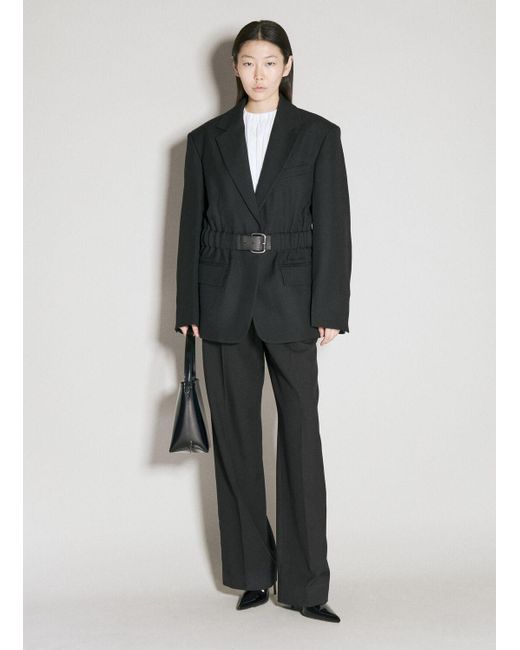 Alexander Wang Black Tailored Blazer With Intergrate Belt