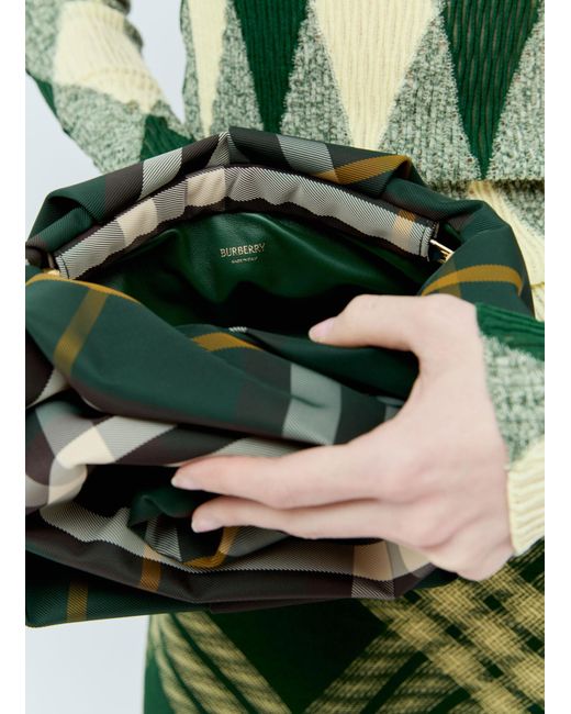 Burberry Green Rose Check Clutch