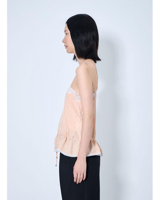 Chloé Multicolor Lace Trim Camisole Top