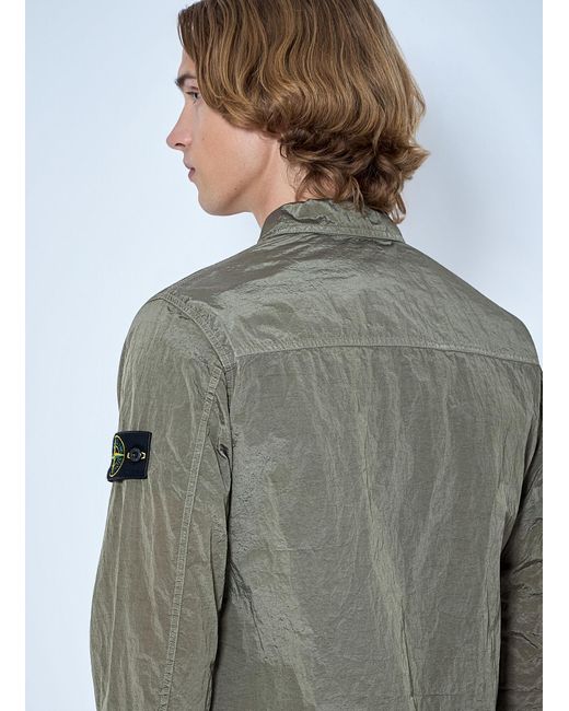 Stone Island Gray Technical Nylon Jacket for men