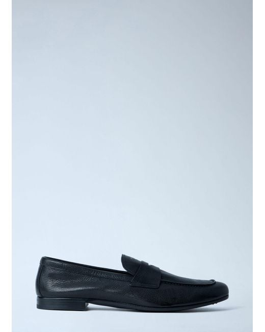 Prada Blue Leather Loafers for men