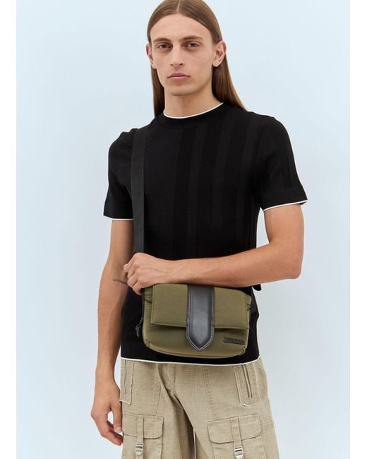 Jacquemus Black Le Petit Messenger Bambino Crossbody Bag for men