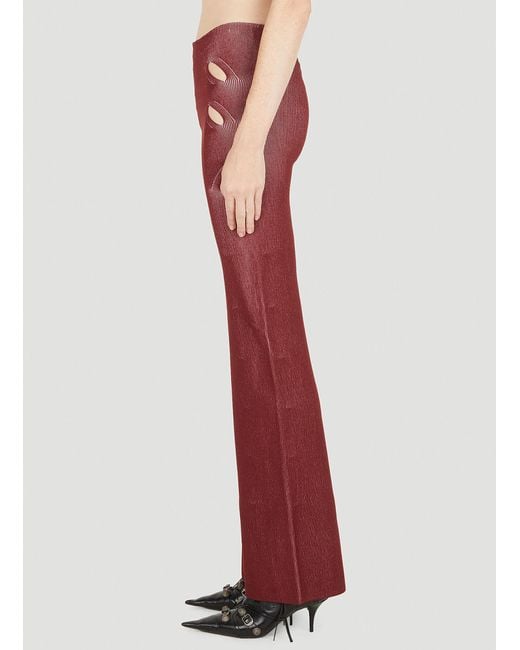 Dion Lee Red Lock Slit Pants