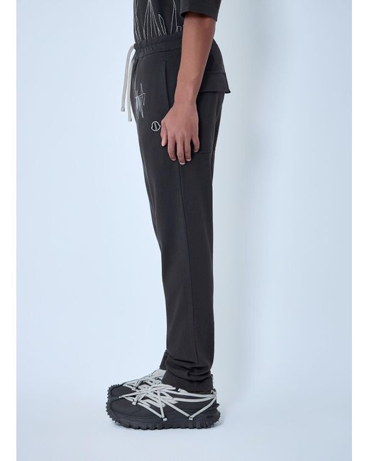 Moncler Blue Rick Owens Elasticated Waist Drawstring Pants