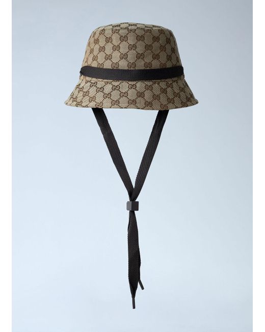 Gucci Natural Logo Motif Bucket Hat for men