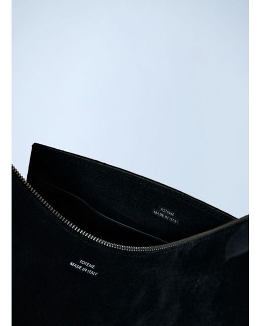Totême  Blue Suede Scoop Tote Bag