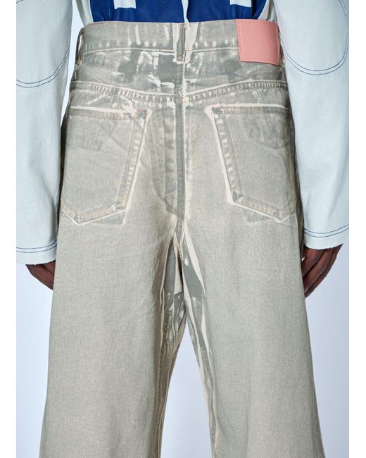 Acne Blue Wide-Leg Denim Shorts for men