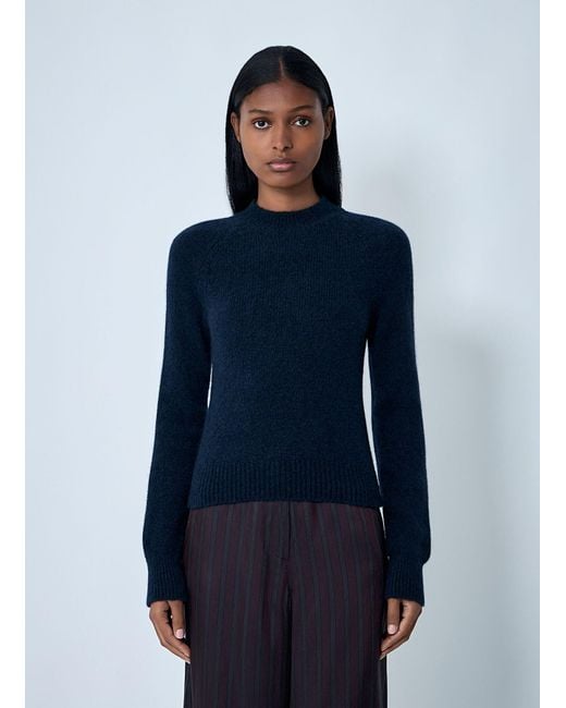 Dries Van Noten Blue Wool-Blend Sweater