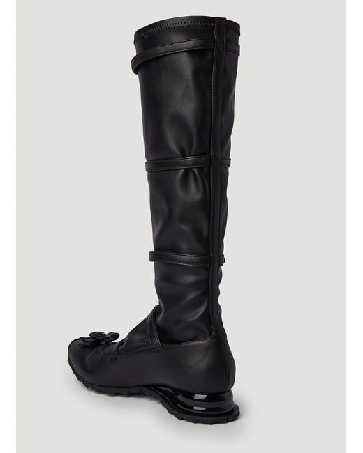Kiko Kostadinov Ribbon High Boots in Black | Lyst