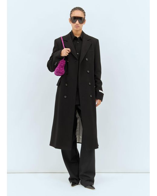Bottega Veneta Black Matt Fluid Viscose Jersey Coat