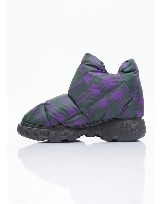 Burberry Blue Check Pillow Boots