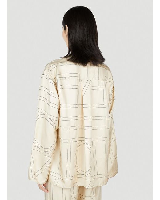 Totême Natural Monogram Pyjama Shirt