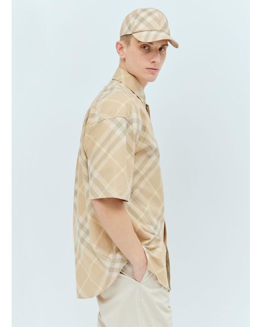 Burberry Natural Check Short-sleeve Shirt for men