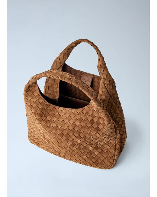 Bottega Veneta Brown Campana Large Shoulder Bag