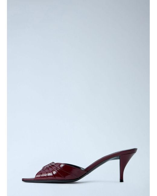 Saint Laurent White Babylone Heeled Sandals