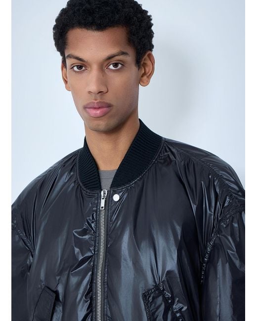 Rick Owens Blue Oversized Bomber Jacket for men