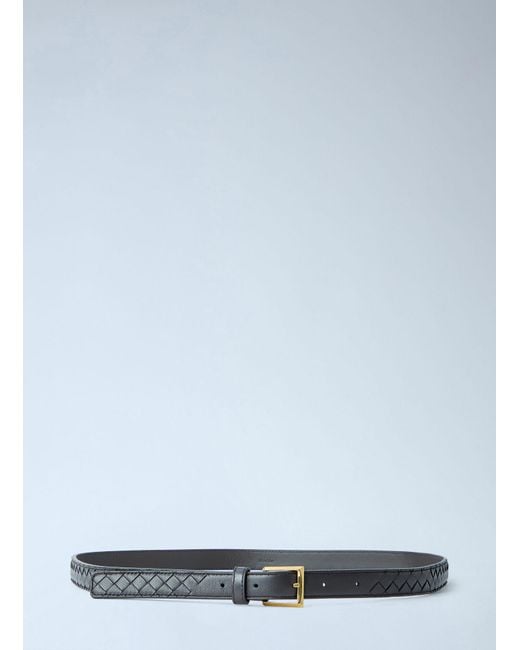 Bottega Veneta Blue Solo Leather Belt