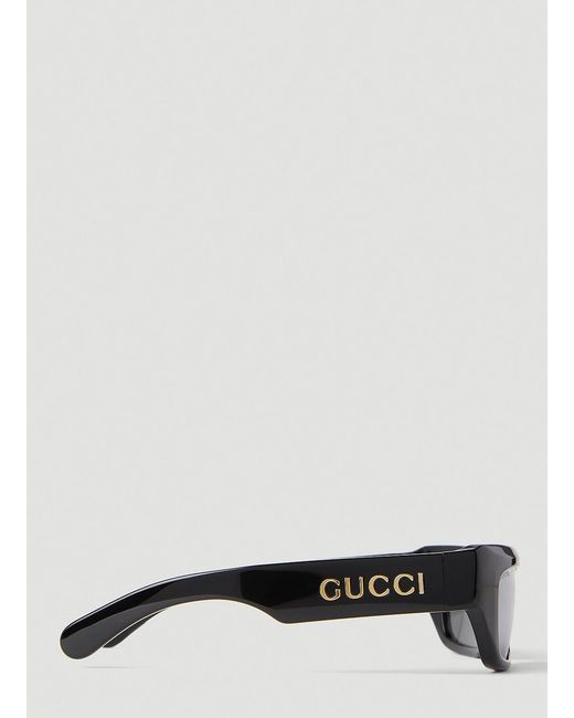Gucci Black Rectangular Sunglasses for men