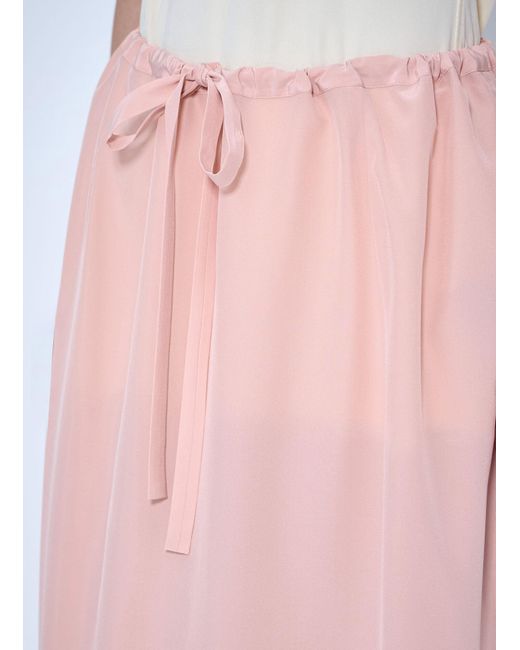 Totême Pink Fluid Silk Skirt
