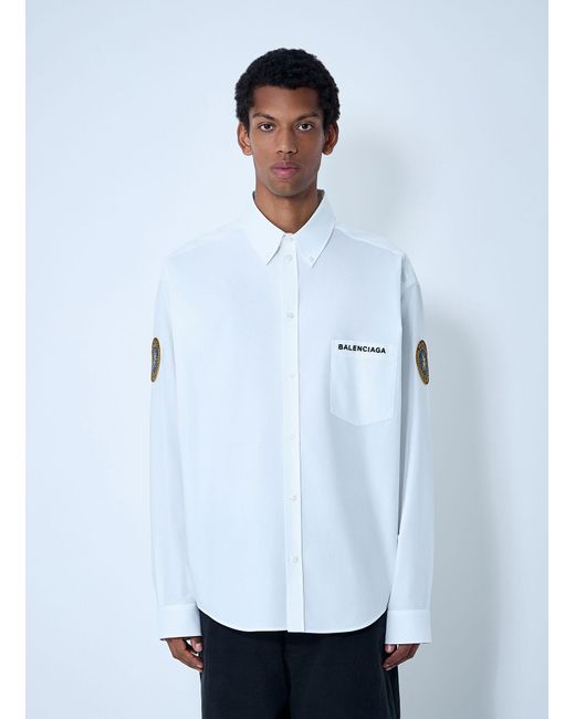 Balenciaga White Button-Down Shirt for men