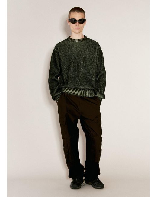 GR10K Green Aimless Compact Knit Sweater for men
