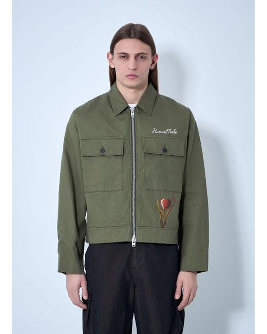 Human Made Green Military Jacket for men