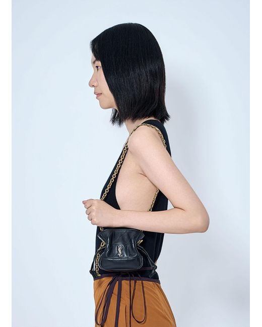 Saint Laurent Black Jamie Chain Belt Bag