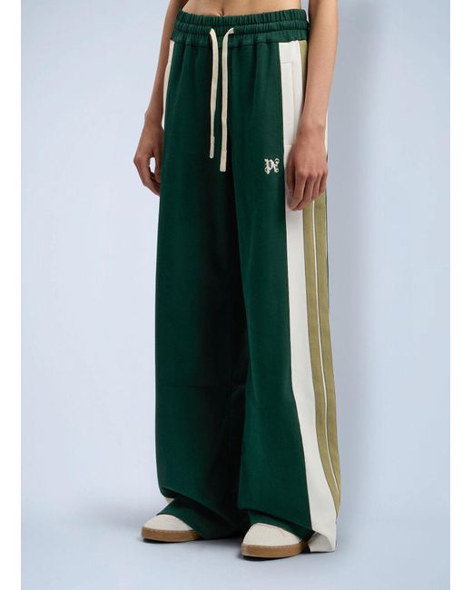 Palm Angels Green Monogram Track Pants
