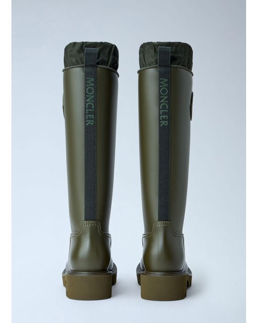 Moncler Green Kickstream High Rain Boots