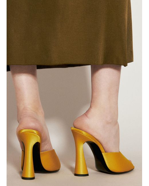 Saint Laurent Green Suite Heeled Mules