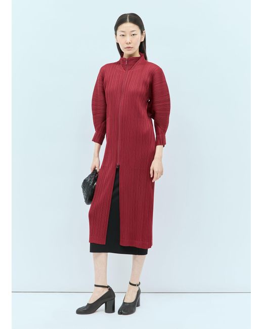 Pleats Please Issey Miyake Red Monthly Colors: November Coat