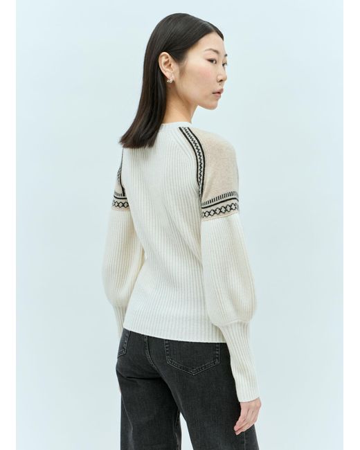 Max Mara White Feminine Wool And Cashmere Sweater