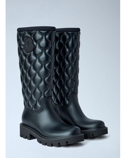 Moncler Blue Kickstream Rain Boots