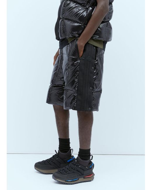 Moncler x adidas Originals Black Down Track Shorts for men