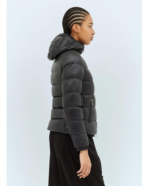 Moncler Gray Gles Hooded Short Down Jacket