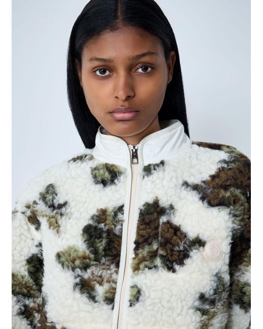 Moncler Blue Textured Zip-Up Jacket