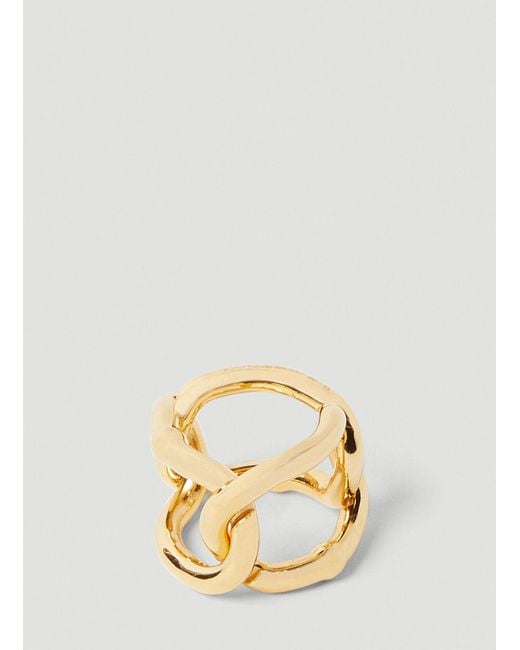 Bottega Veneta Metallic Chain Link Ring