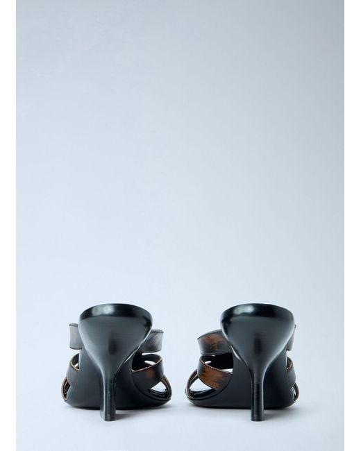 Dries Van Noten Gray Strappy Block Heel Sandals