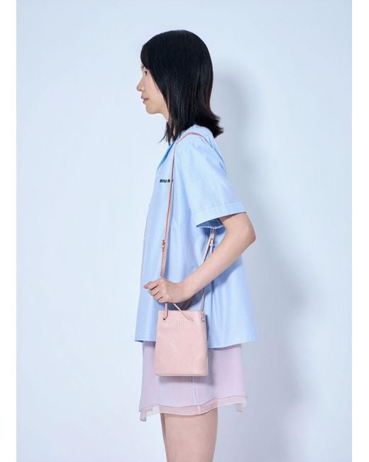 Miu Miu Blue Nappa Leather Mini Bag