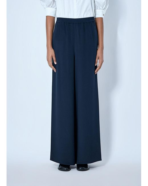 Max Mara Blue Wide-Leg Trousers