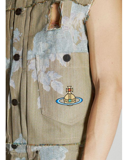Vivienne Westwood Natural Marlene Distressed Vest for men