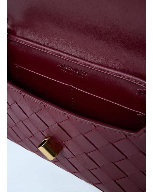 Bottega Veneta Purple Andiamo Crossbody Bag