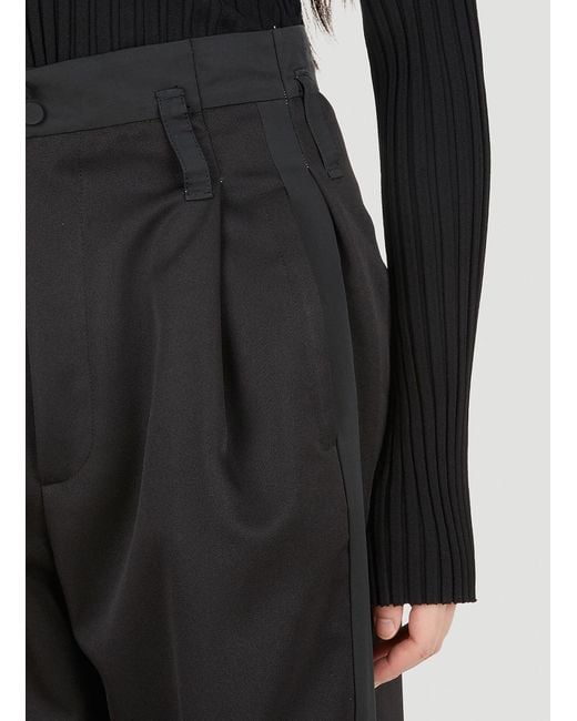 MERYLL ROGGE Black Pleated Tuxedo Pants